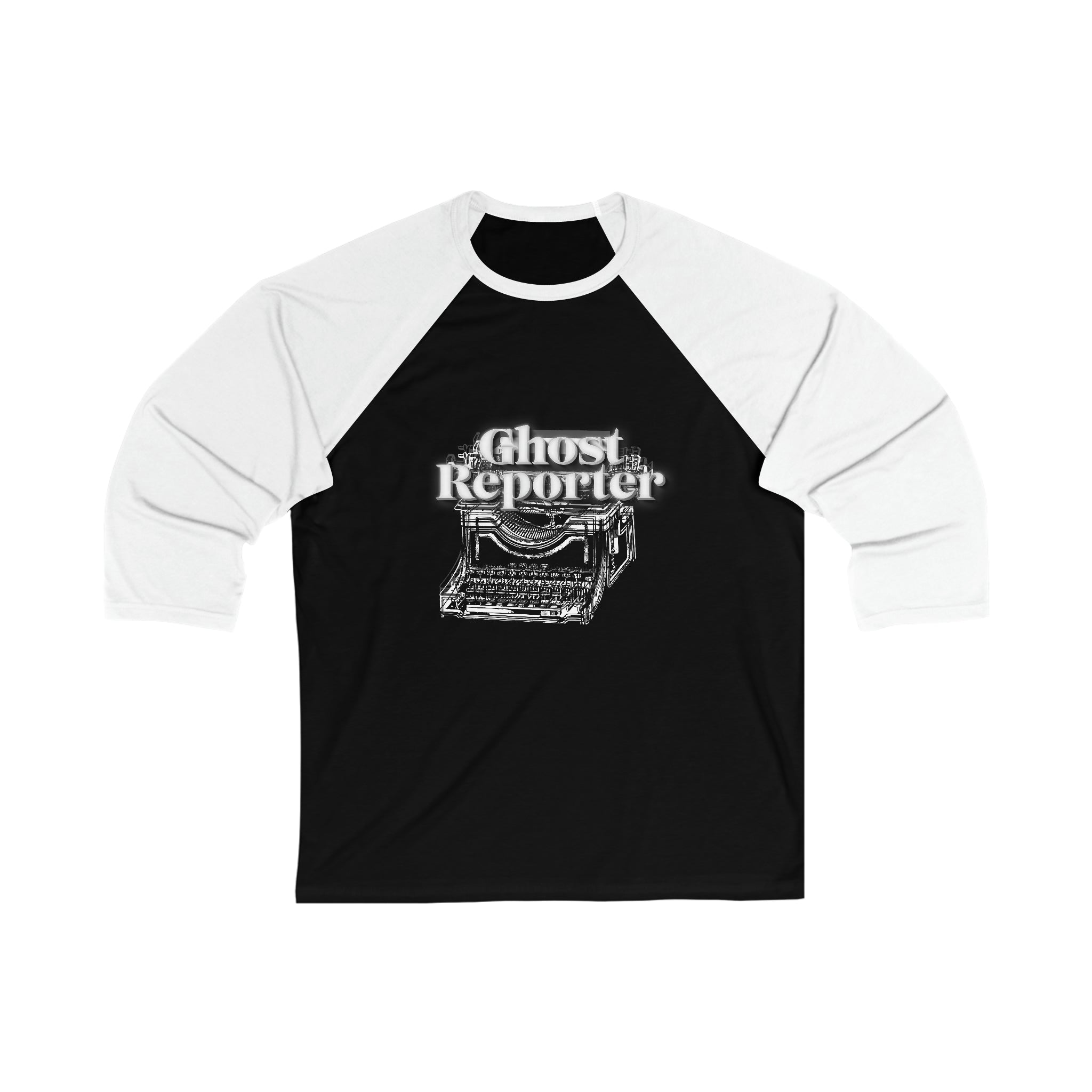 Ghost Report "Ghost Reporter" Unisex 3\4 Sleeve Baseball Tee